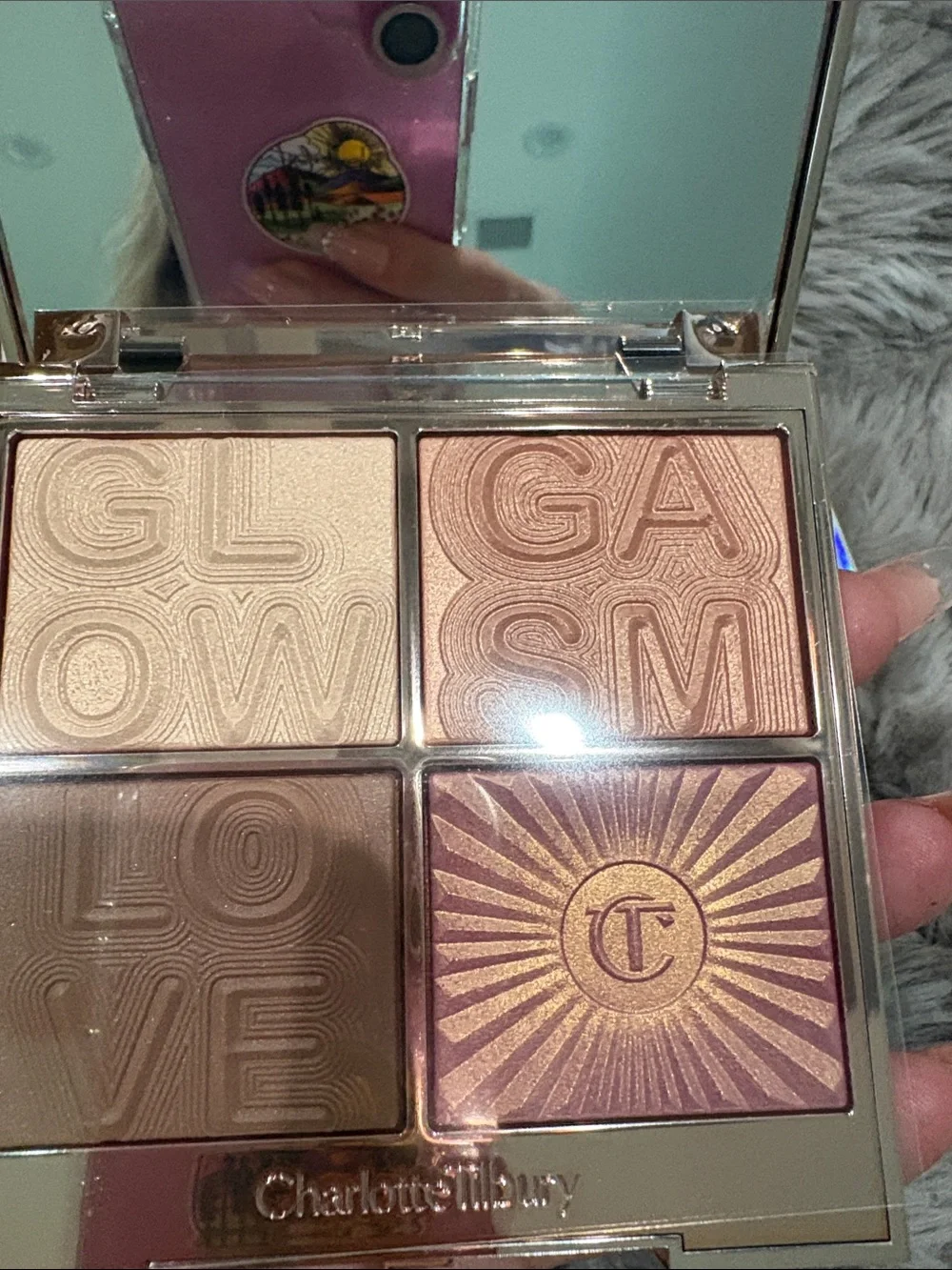 Charlotte Tilbury Glowgasm face palette and 5-Piece Brush Set - Pink